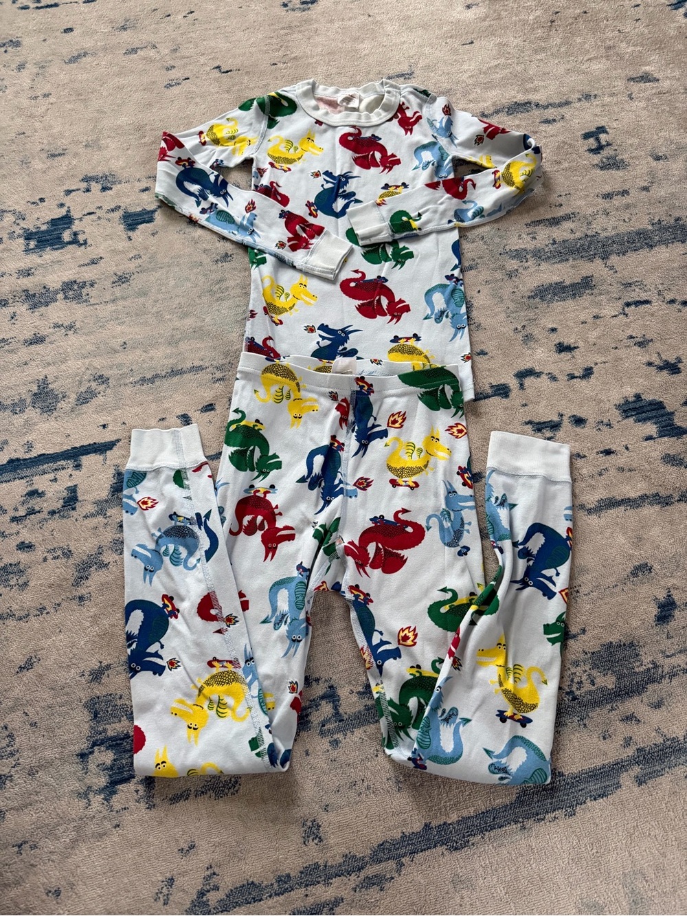 Hanna Andersson Dragons Print Pajama Set Size 10